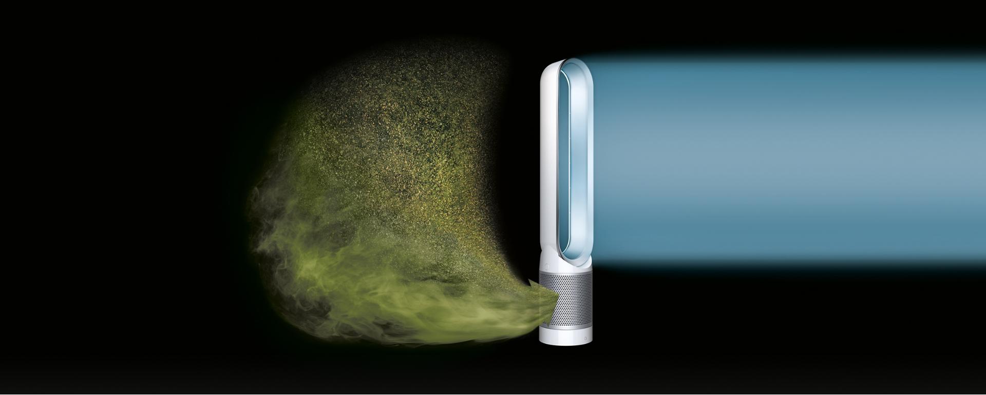 Airflow diagram of Dyson Pure Cool™ purifier fan