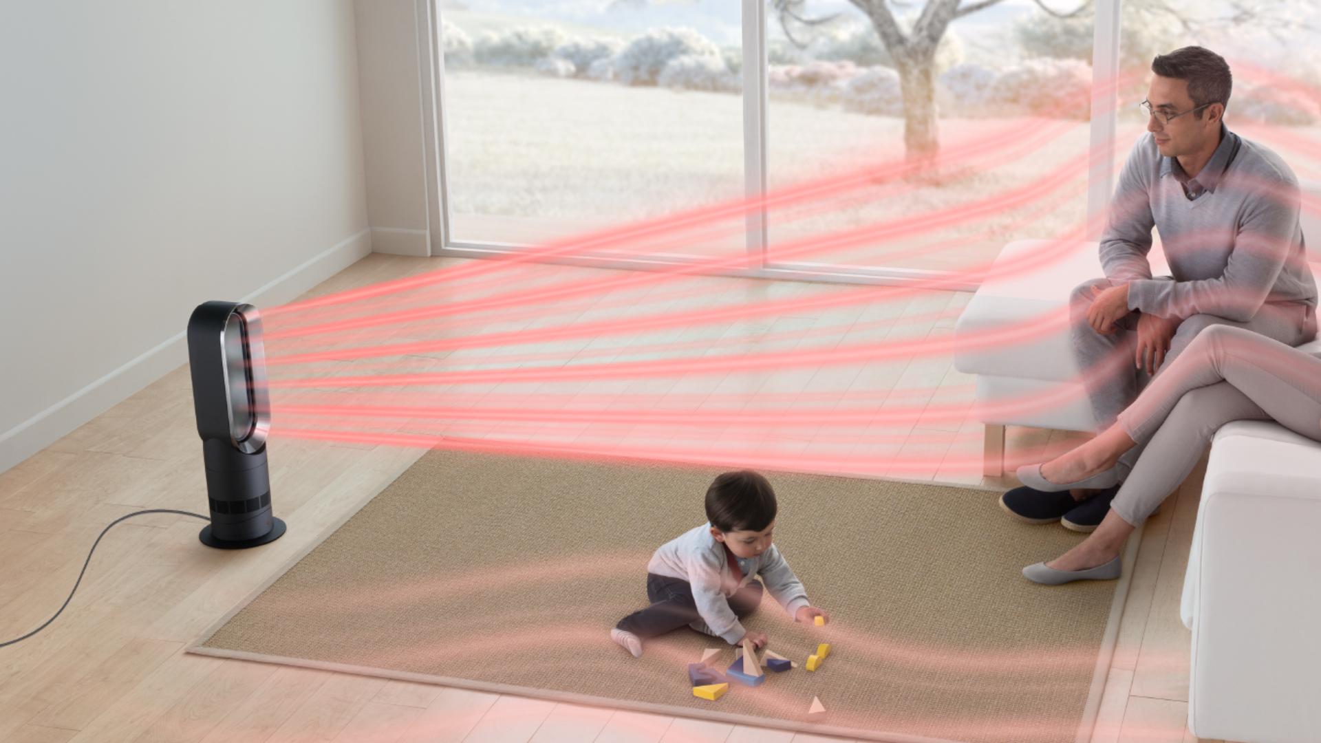 Heated airflow coming from Dyson air treatment machines