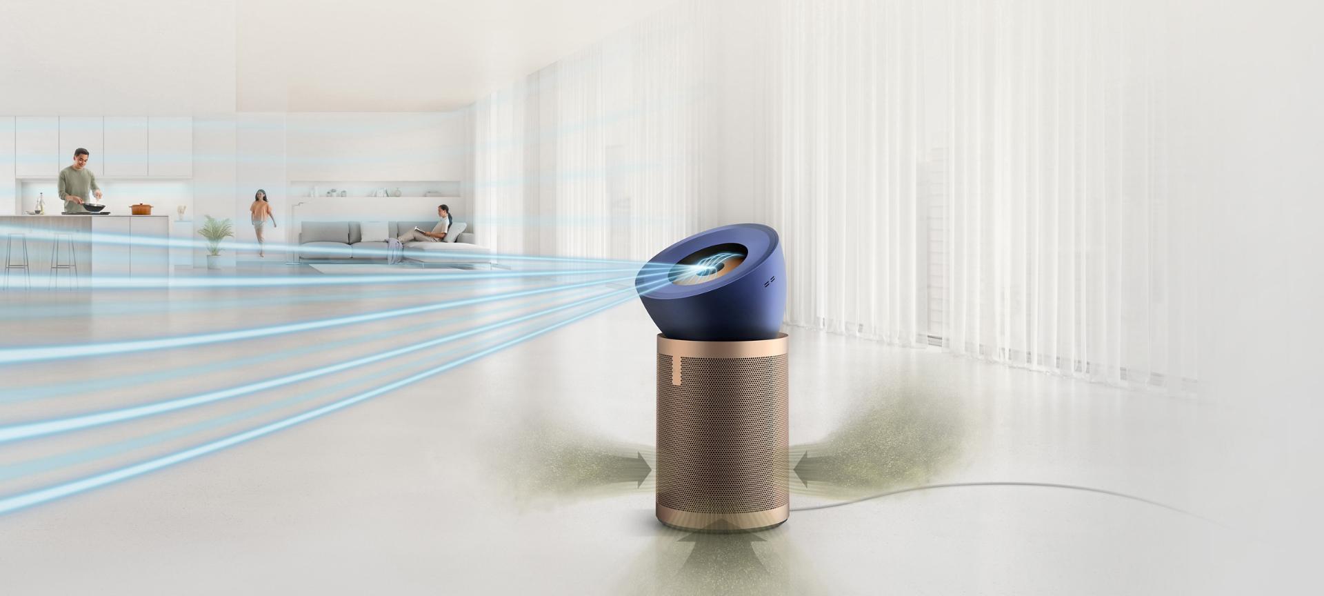جهاز Dyson Purifier Big+Quiet Formaldehyde في مساحة كبيرة.