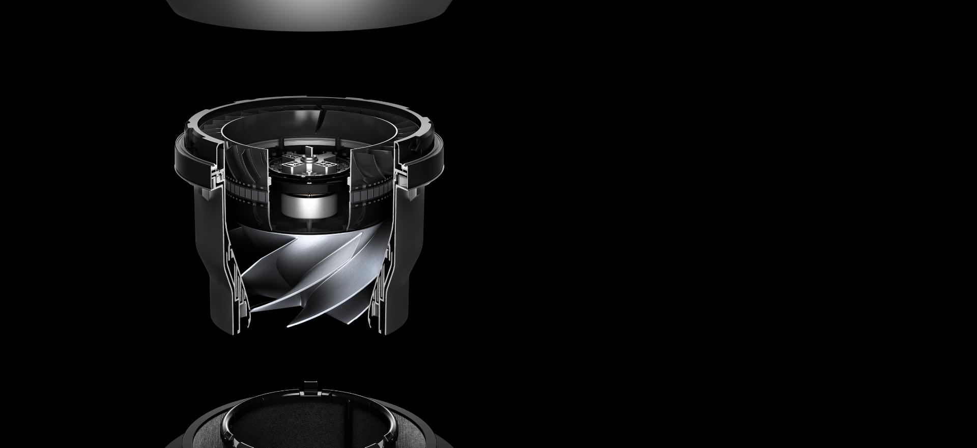 The Dyson Purifier Big+Quiet Formaldehyde's internal engineering.