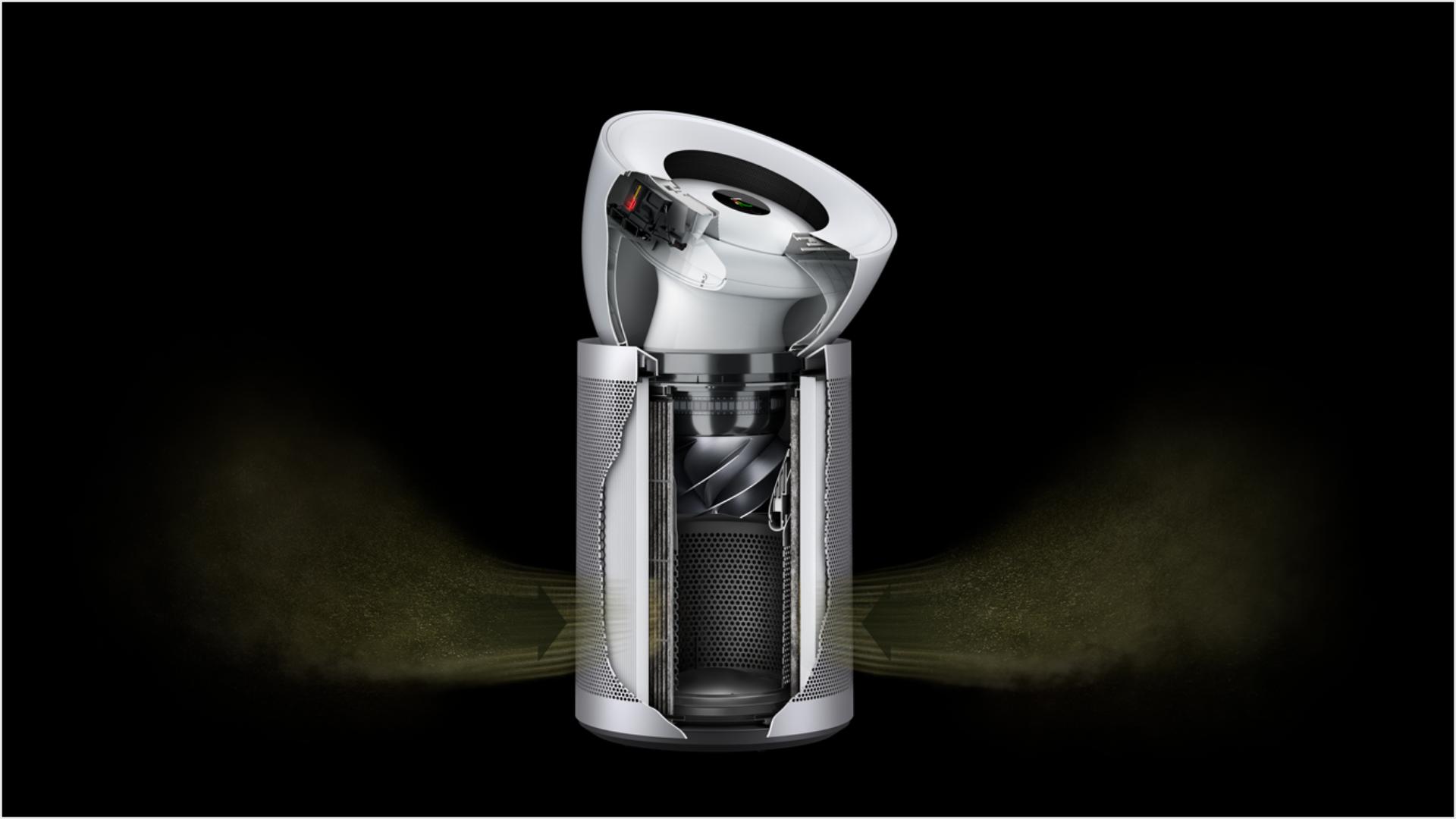 Inside view of the Dyson Purifier Big+Quiet technology.