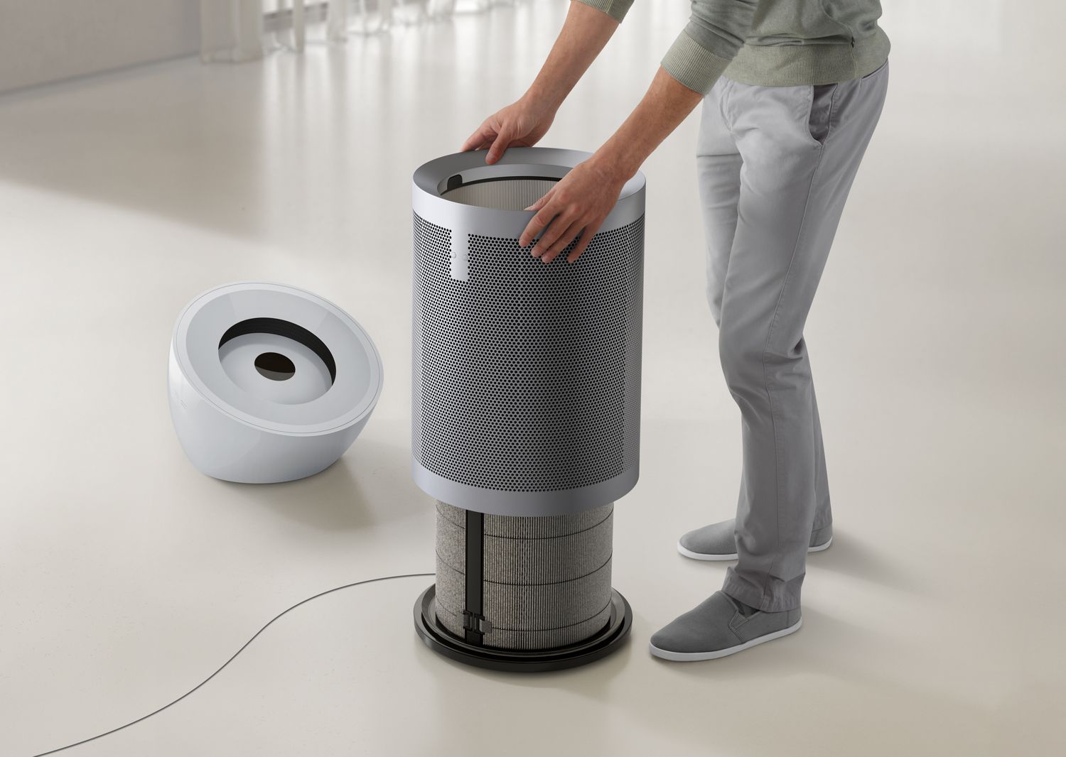 Buy Dyson Big Quiet in White Silver Air Purifier Dyson India