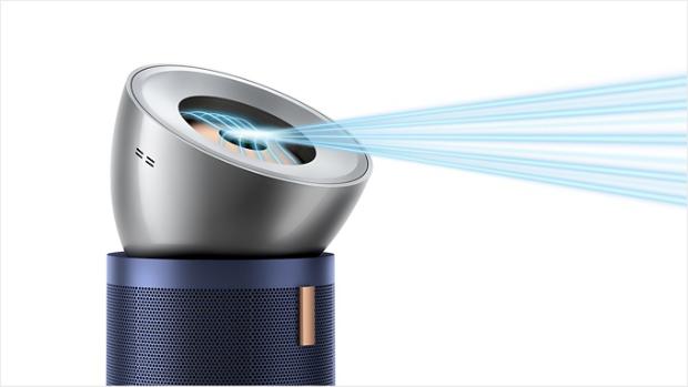 Dysoni suure ja vaikse formaldehüüdi õhupuhasti õhuvool.