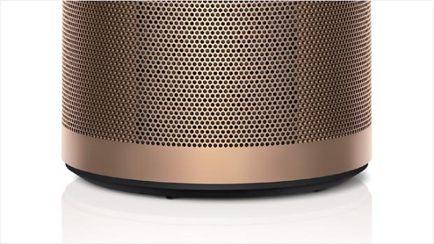 Zoomed-in to show discreet wheels on Dyson Purifier Big+Quiet Formaldehyde.