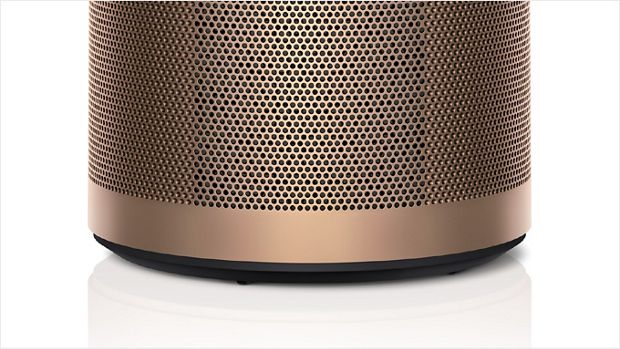 Zoomed-in to show discreet wheels on Dyson Purifier Big+Quiet Formaldehyde.