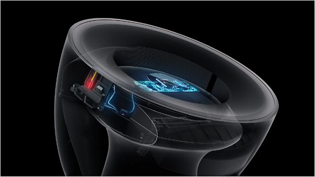 Seadme Dyson Purifier Big+Quiet anduritehnoloogia suurendatud vaade.