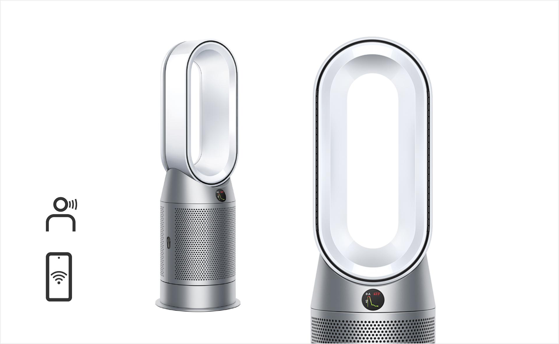 Dyson Purifier Hot+Cool in white and silver