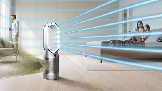  Dyson Purifier Hot+Cool verteilt gereinigte und erwärmte Luft