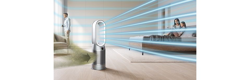  Dyson Purifier Hot+Cool verteilt gereinigte und erwärmte Luft