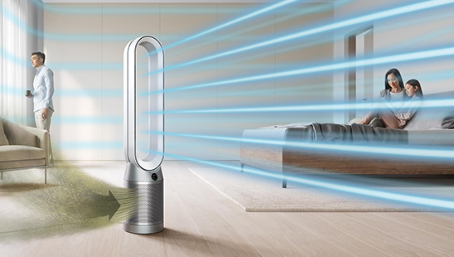 Dyson purifier in a living space