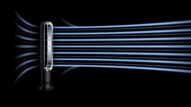 Tehnoloogia Air Multiplier õhuvoolu suunamas