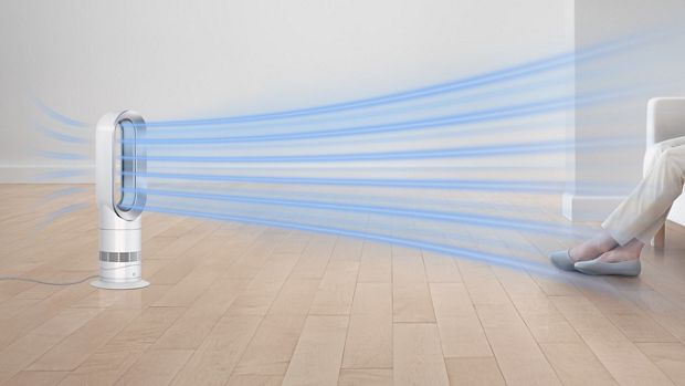 A készülékből távozó hűsítő légáramlás látható egy családi házban.