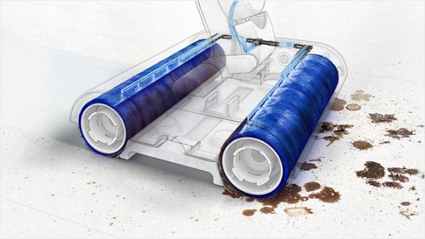 A cutaway revealing consistant hydration across the rollers