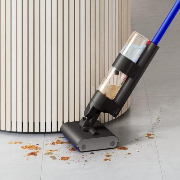 Wysokoobrotowy mop elektryczny Dyson WashG1 sprzatajacy rozlane płyny