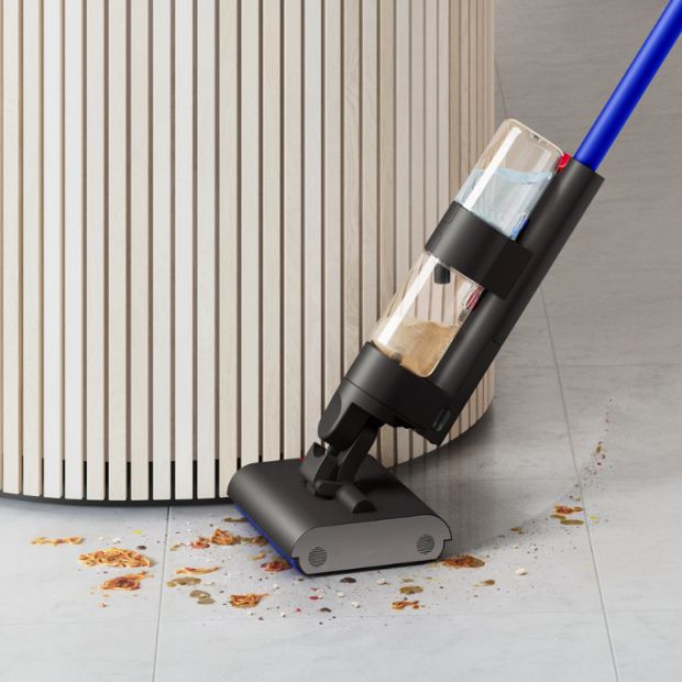 Wysokoobrotowy mop elektryczny Dyson WashG1 sprzatajacy rozlane płyny