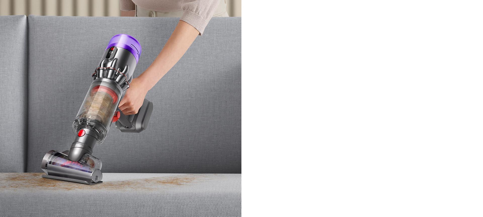 Dyson Micro Focus handheld in use