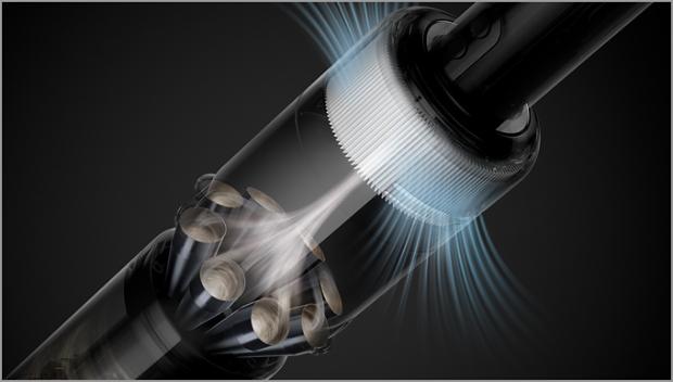 Oczyszczone powietrze jest wyrzucane z urządzenia z zaawansowanym systemem filtracji