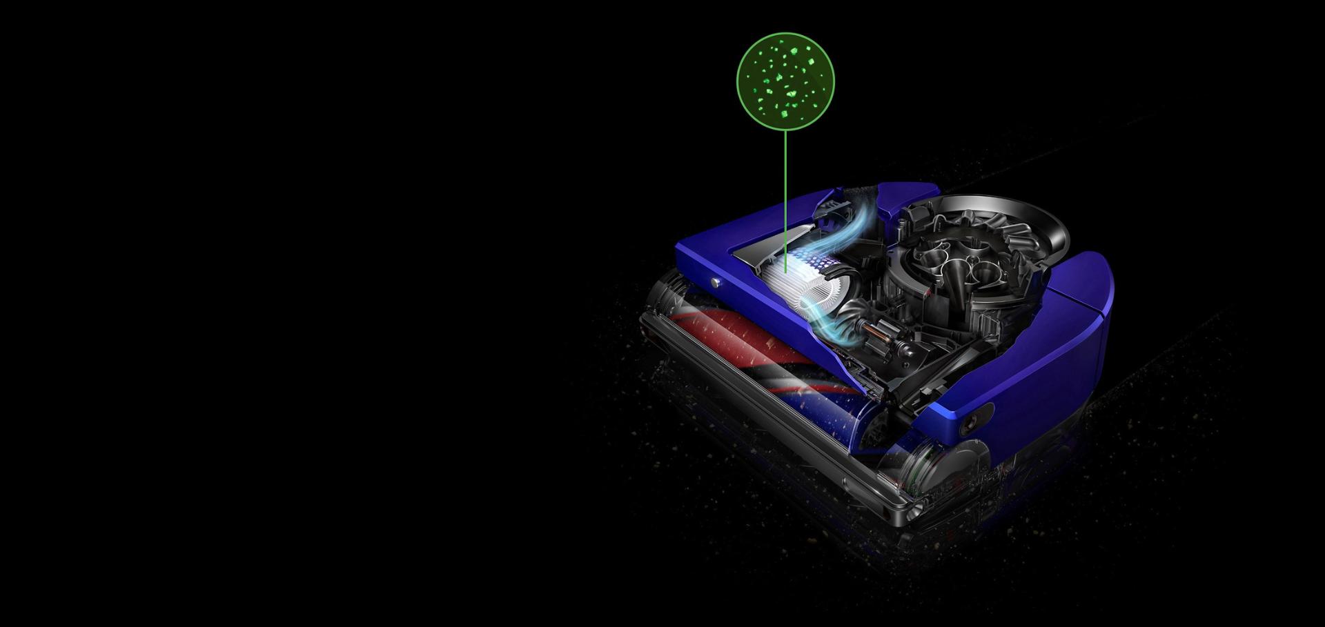 過濾系統第五層:摩打後置 HEPA 濾網。