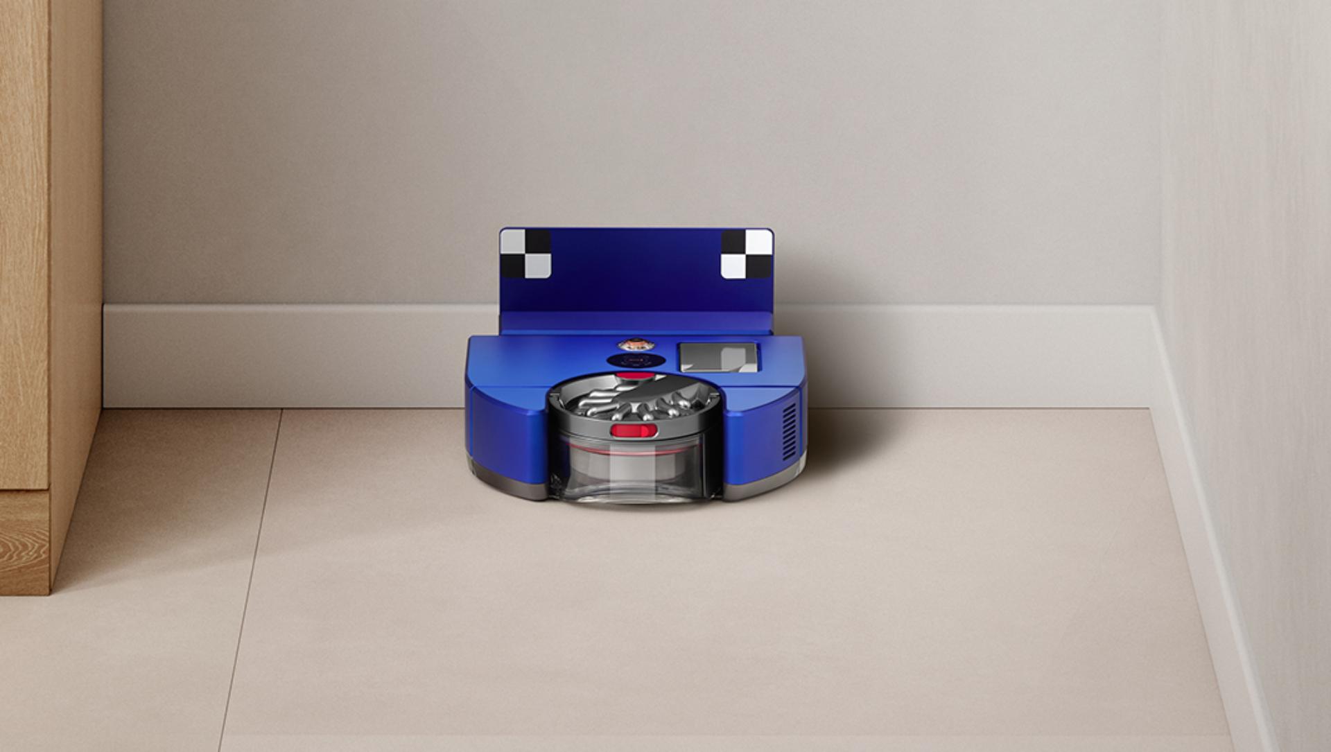 智能吸塵機械人返回底座充電。