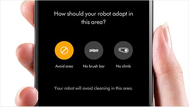 The map screen of the MyDyson™ app