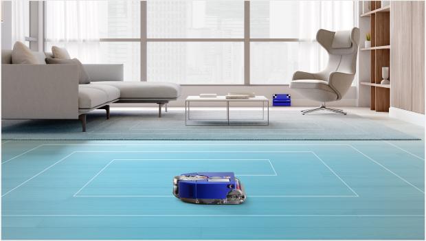 Dyson 360 Vis Nav™ 智能吸塵機械人正為房間繪製地圖