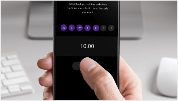 透過智能電話上的 MyDyson™ 應用程式排程清潔任務