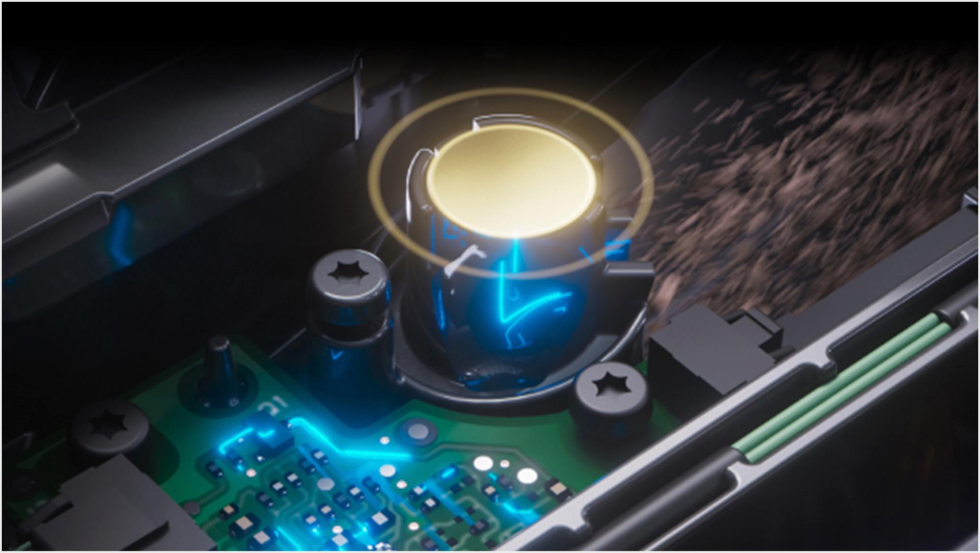 Imagen seccionada de la tecnología dentro del robot.