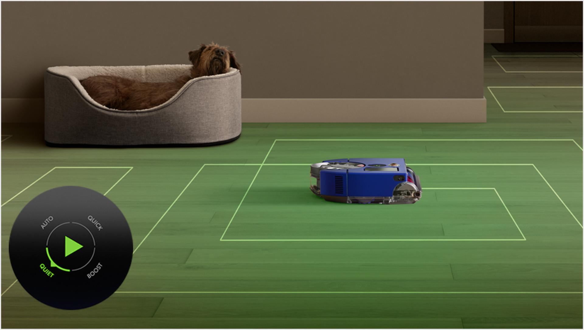 Imagen del mapa que ve el robot diagramado en un piso.