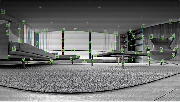 تصور للملاحة المرئية للروبوت بزاوية 360 درجة