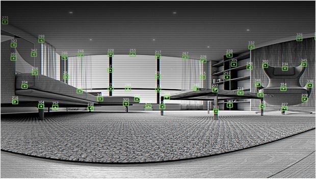 تصور للملاحة المرئية للروبوت بزاوية 360 درجة