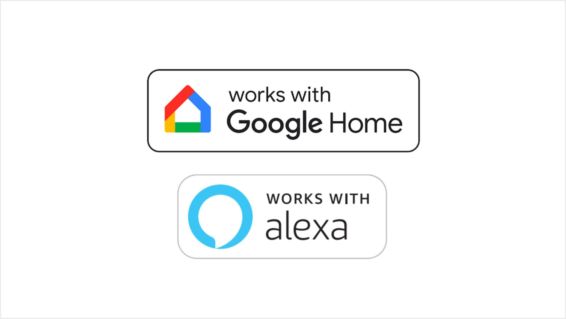 Логотипы Amazon Alexa и Google Assistant