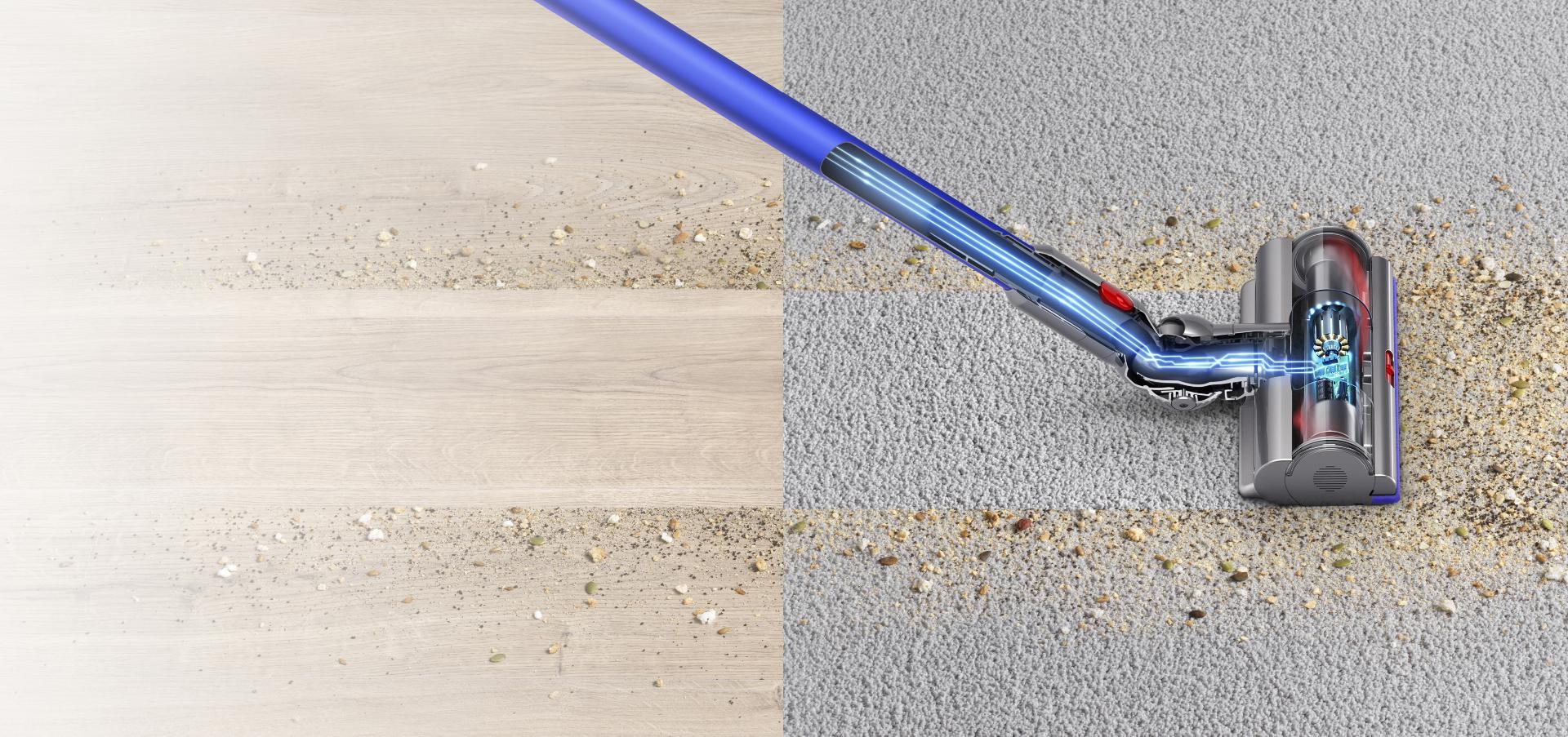 Dyson V11™'in otomatik olarak nasıl uyum sağladığını görün
