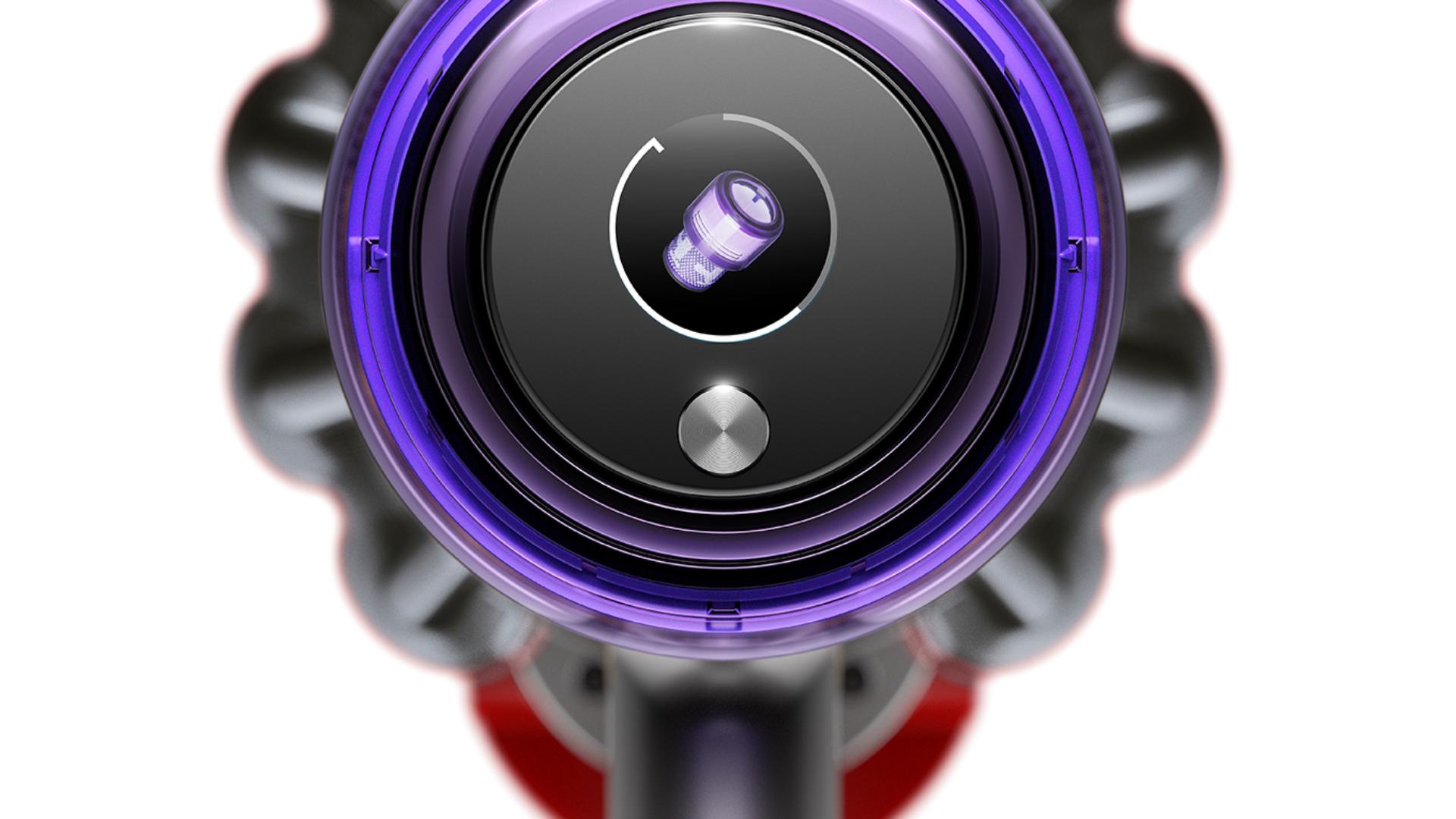 Dyson V11™ vacuum screen showing maintenance alerts