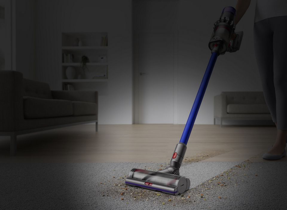 Dyson vacuum cleaner head on carpet
