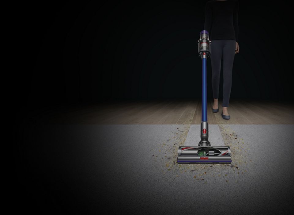 Dyson vacuum cleaner head on carpet