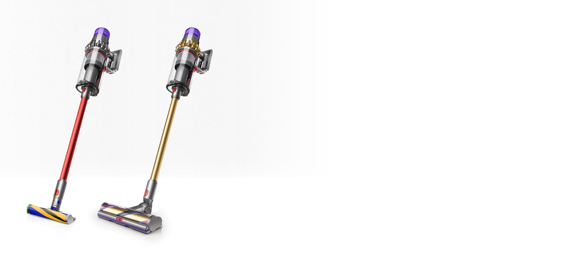 The Dyson V11 absolute and Dyson Outsize vacuum side by side