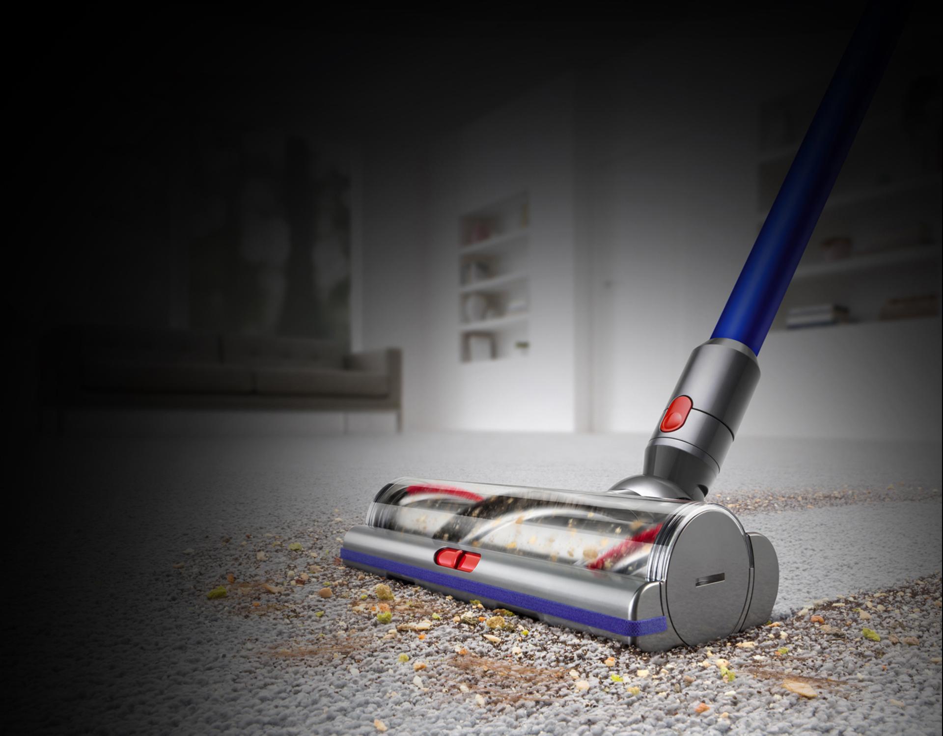 Dyson Vacuum in use
