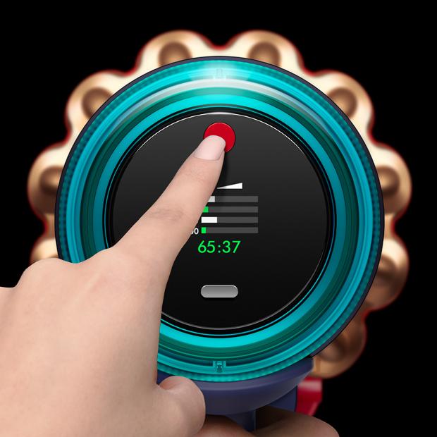 صورةٌ مُقرَّبة لزر التشغيل.