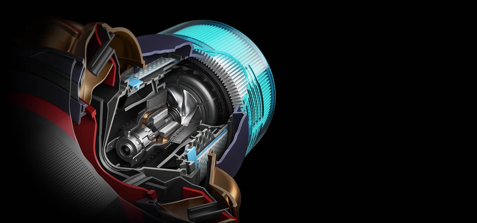 Cutaway of Dyson's Gen5 Hyperdymium motor.