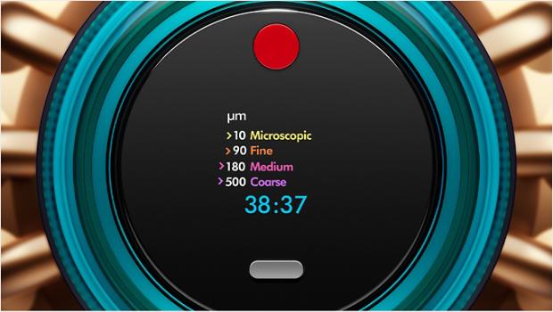 Close up of the LCD user screen.