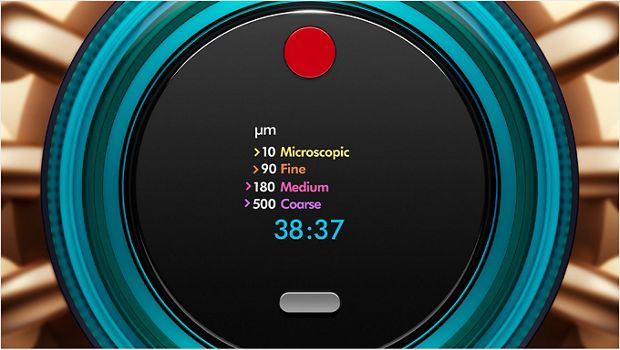 Close up of the LCD user screen.