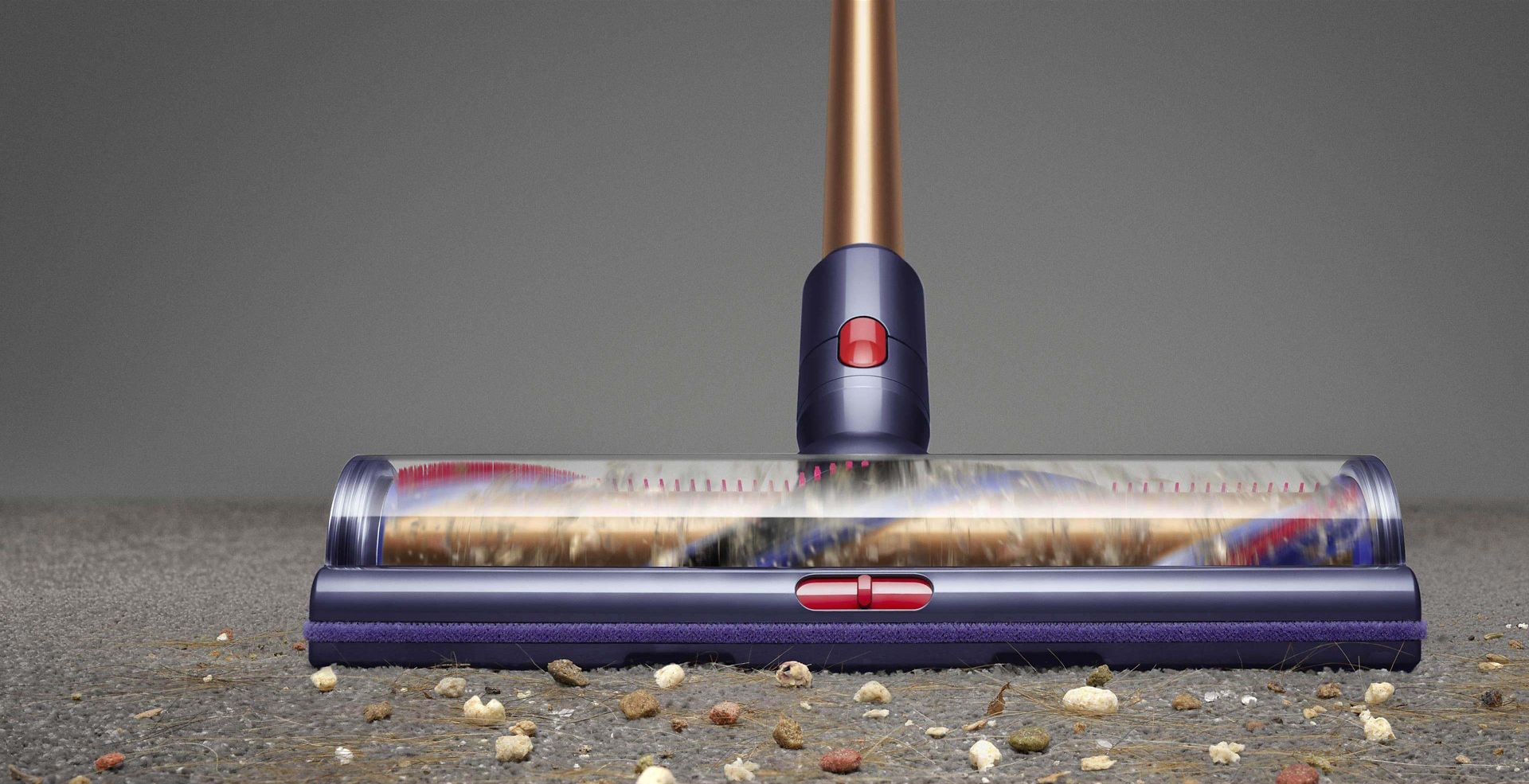 Palettes éliminatrices de poils et de cheveux en polycarbonate de la tête d’aspirateur Digital Motorbar.