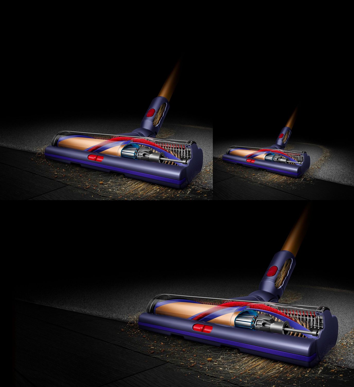 Coupe de la tête du nettoyeur.