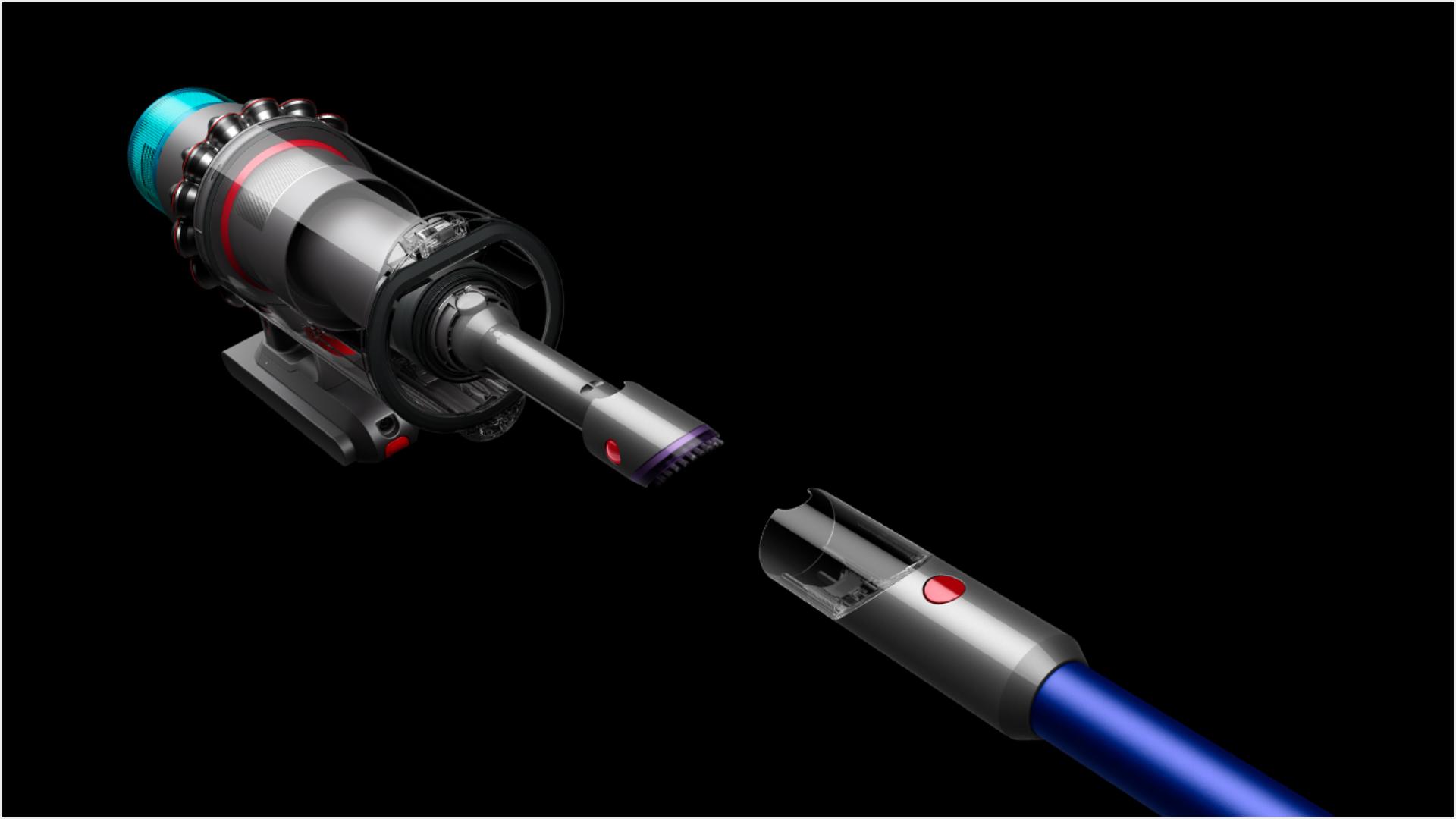 Close up of the Built-in dusting and crevice tool