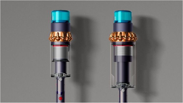 DysonGen5detect and Dyson Gen5outsize bin size comparison.