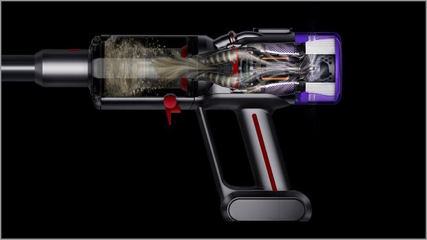 Cutaway of Dyson filter expelling cleaner air