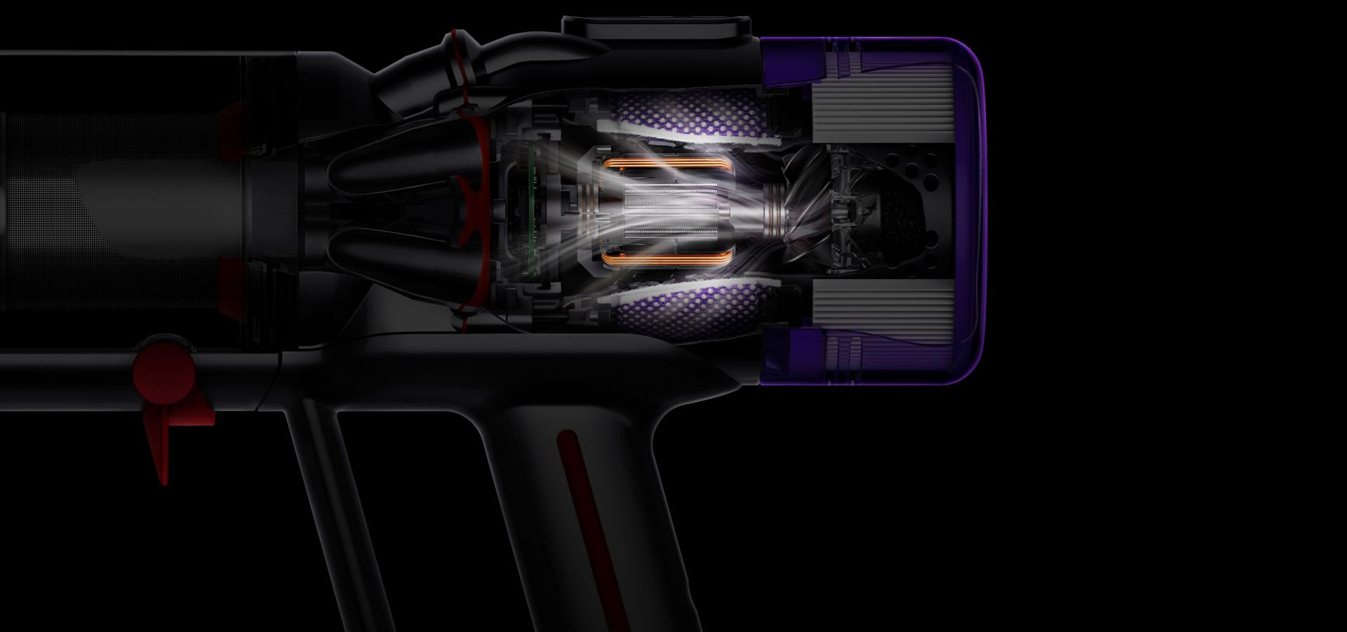 The Dyson Micro 1.5kg's 5 layers of filtration