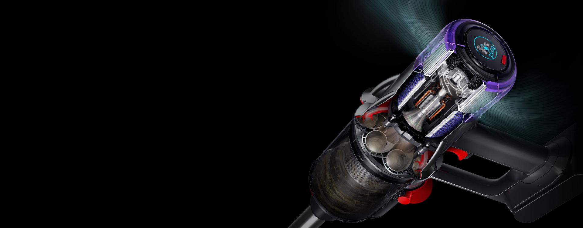 Cutaway image of the entire filtration system.