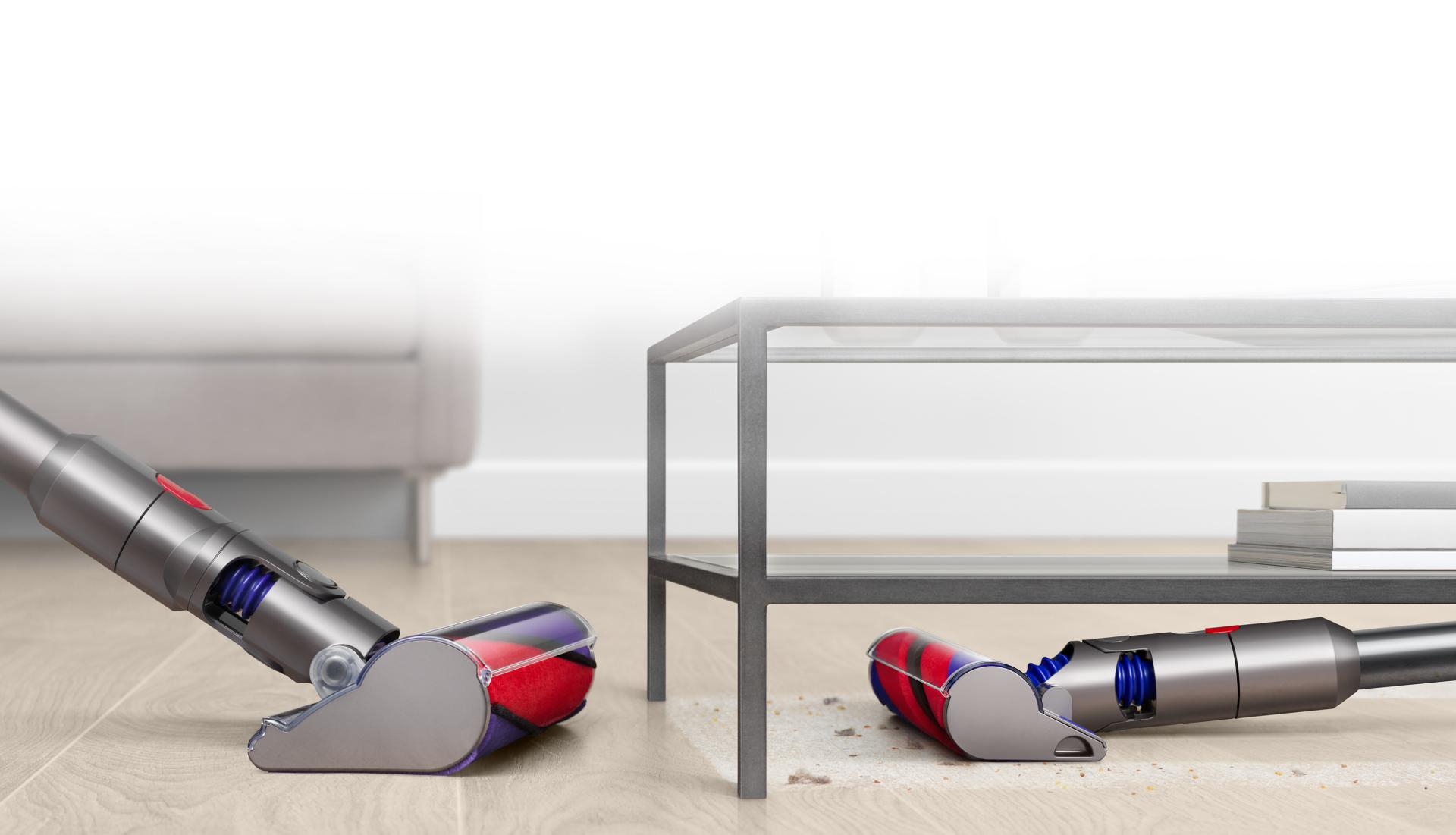 New Slim Fluffy cleaner head alongside the Fluffy cleaner head.