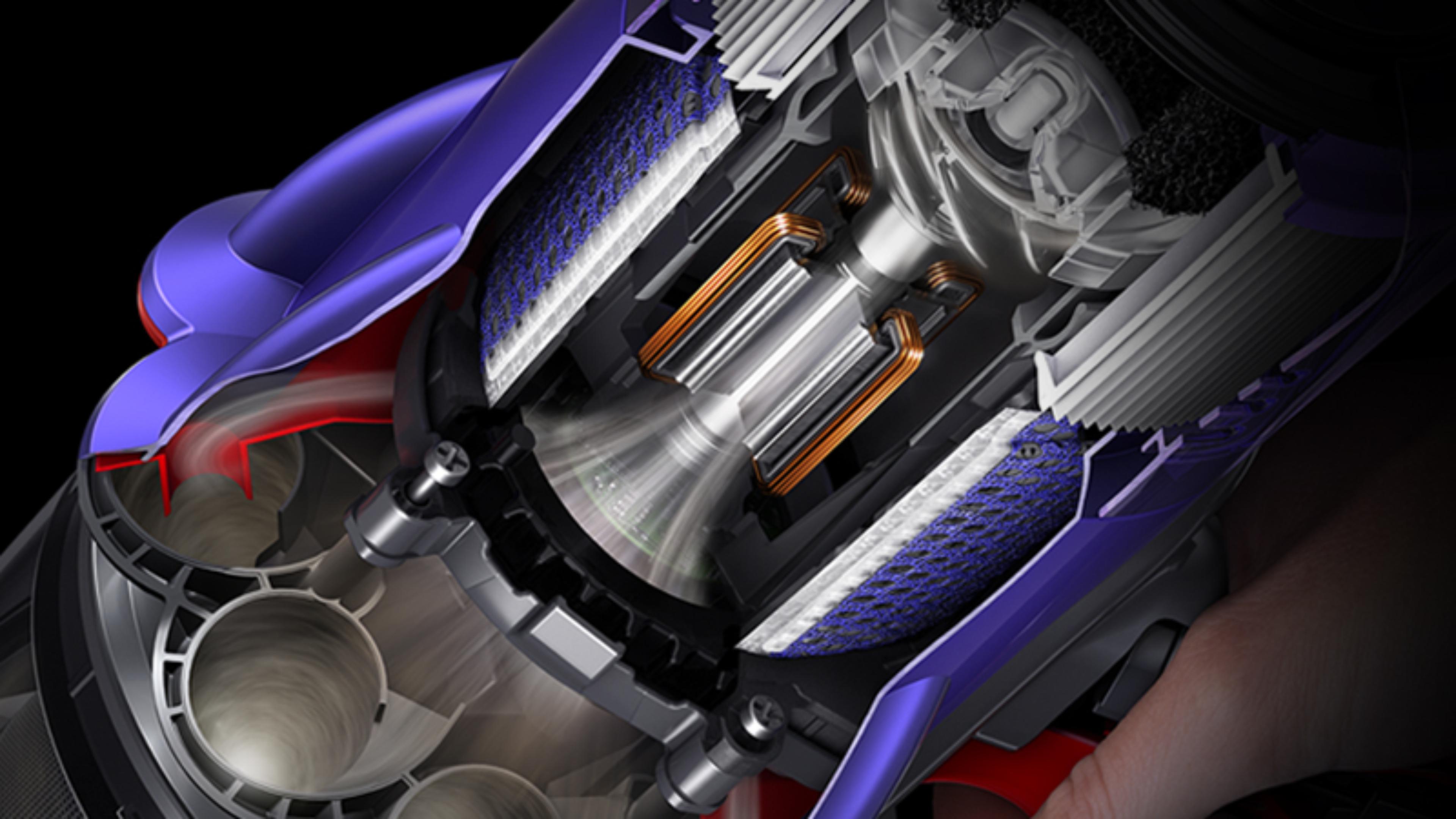 Иллюстрация двигателя Dyson Hyperdymium в разрезе